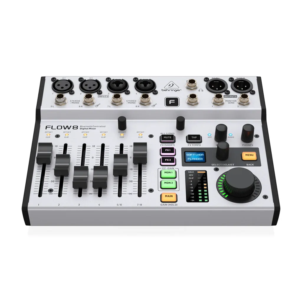 Behringer Flow-8 8ch Dig. USB Mixer W/ Bluetooth