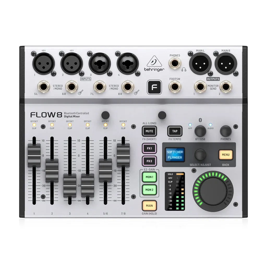 Behringer Flow-8 8ch Dig. USB Mixer W/ Bluetooth