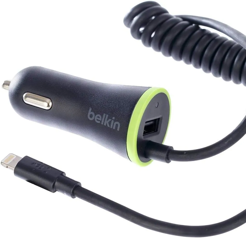 Belkin Boost Up 17W Car Charger with Lightning Cable - F8J154bt04-BLK