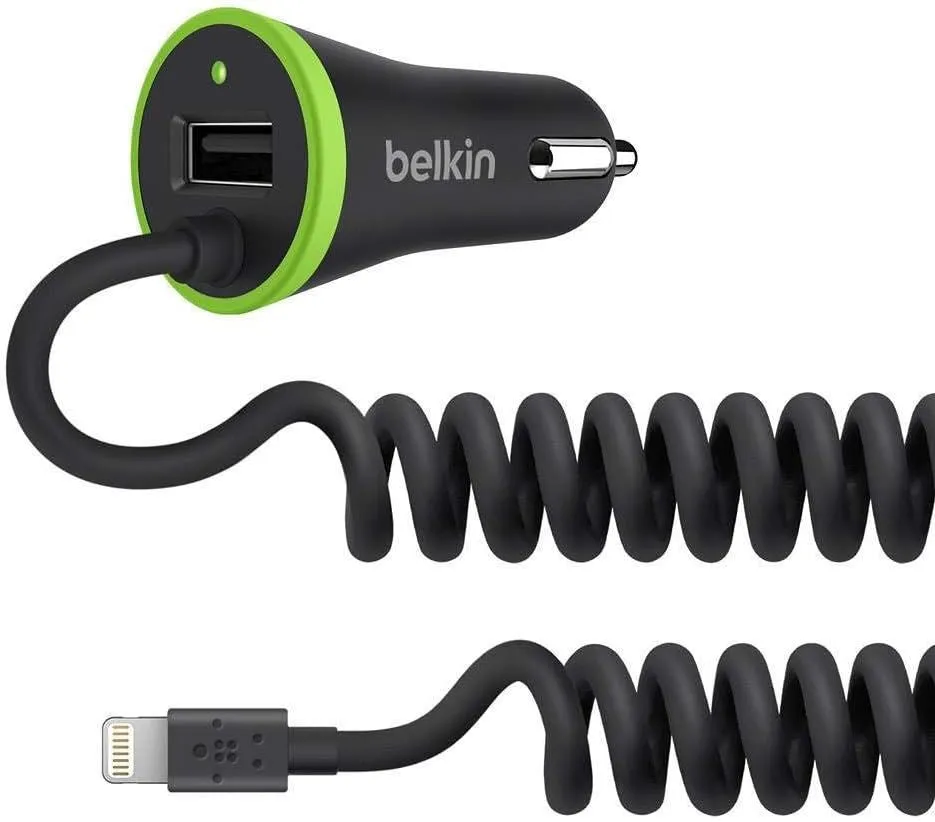 Belkin Boost Up 17W Car Charger with Lightning Cable - F8J154bt04-BLK