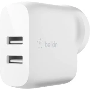 Belkin BoostCharge Dual USB-A Wall Charger 24W, Lightning to USB-A Cable