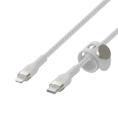 Belkin BoostCharge Pro Flex USB-C Lightning Connector 10' Cable   Strap - Chardonnay