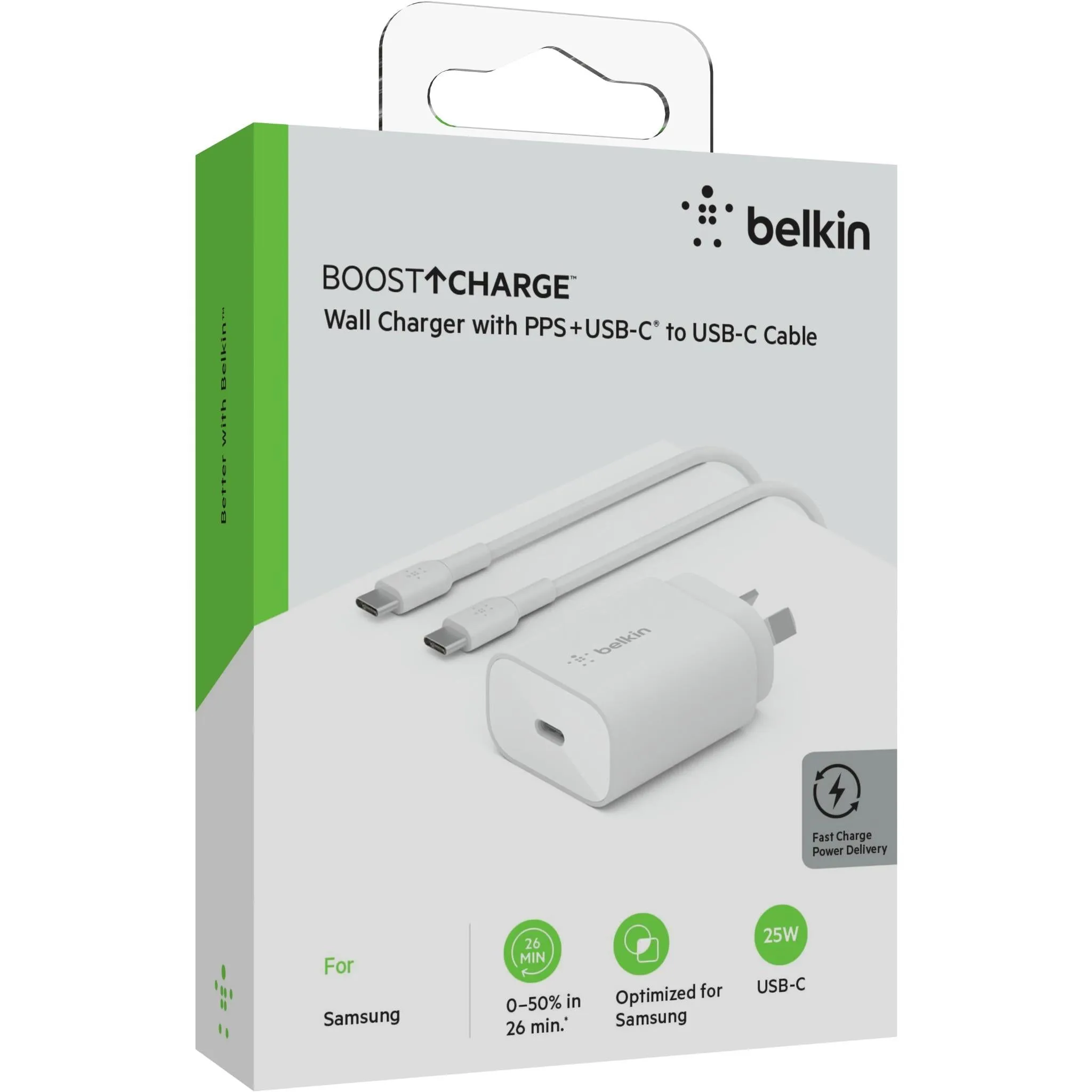 Belkin BoostUp Charge 25W Wall Charger with USB-C Cable