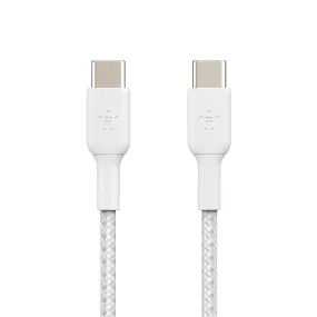 Belkin BoostUp Charge Braided USB-C to USB-C 1M Cable (White)