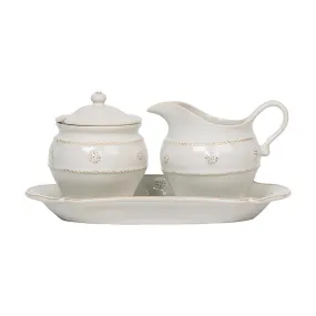 Berry & Thread Sugar and Creamer Set/3pc - Whitewash