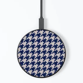 Blue Houndstooth Wireless Charger