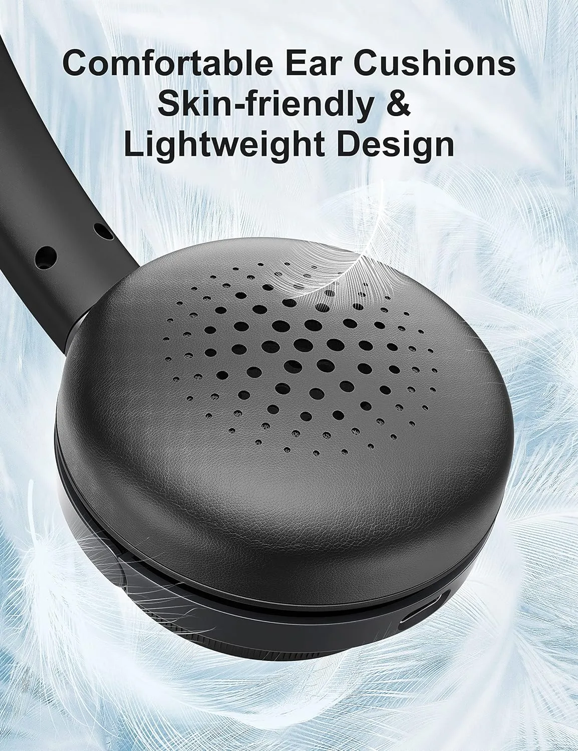 Bluetooth Headphone, Detachable Mic, Noise Cancelling, 26H Talk Time, Home/Office Compatible