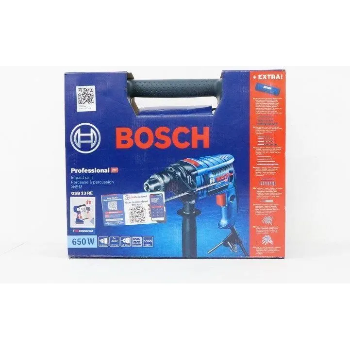 Bosch GSB 13 RE Impact Drill (WRAP) with 100 pcs Accessories 1/2" (13mm) 650W