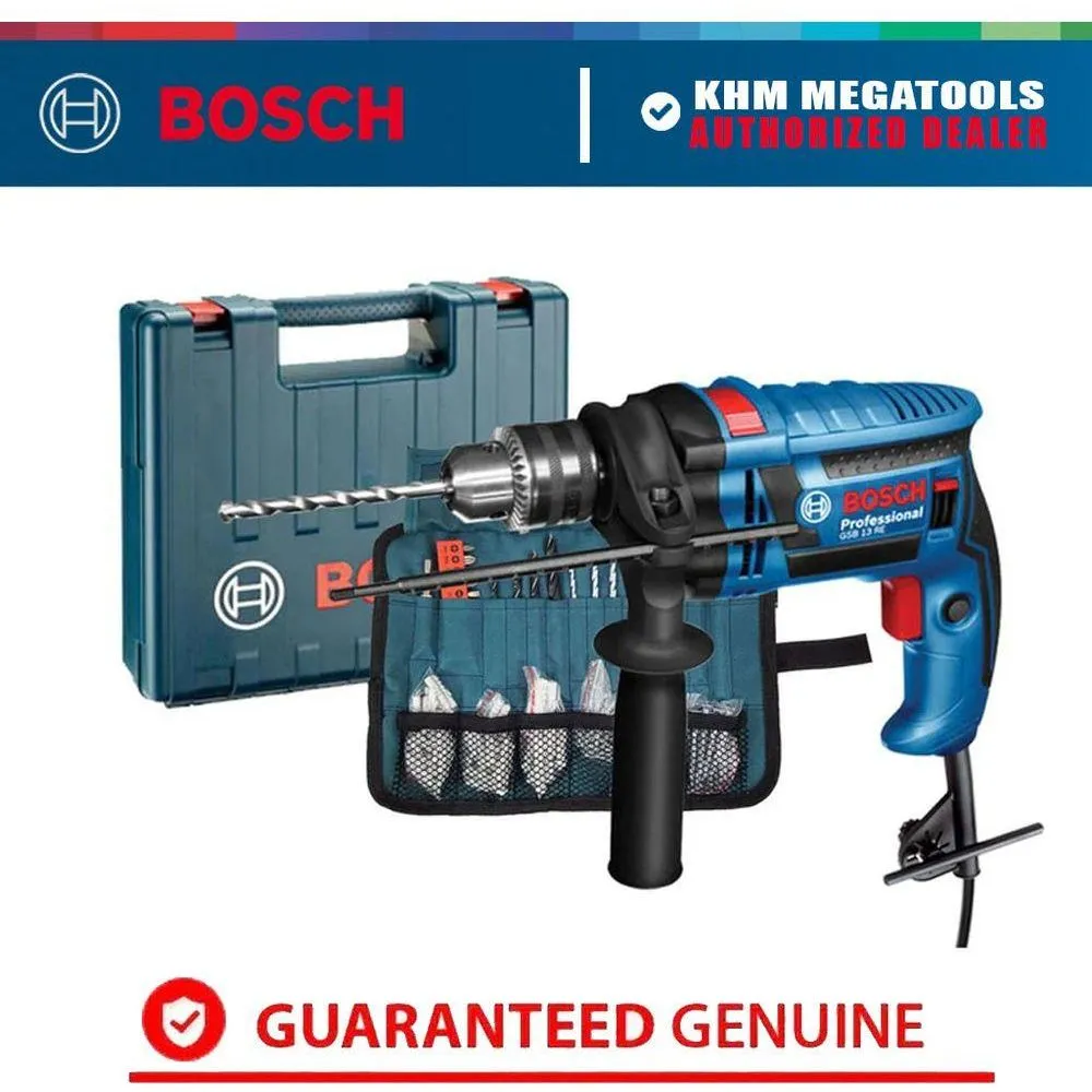 Bosch GSB 13 RE Impact Drill (WRAP) with 100 pcs Accessories 1/2" (13mm) 650W