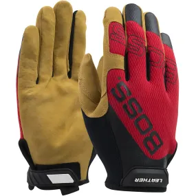 Boss 120-ML1350T/L Premium Pigskin Leather Palm with Mesh Fabric Back