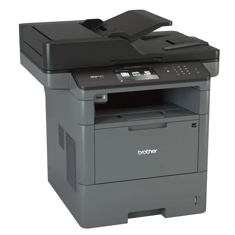 Brother MFC Monochrome Laser All-in-One Printer, 512MB Memory, Wireless, Ethernet, Duplex Printing, Color Touchscreen Display - MFC-L6700DW