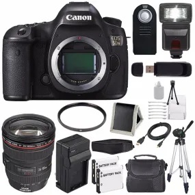 Canon EOS 5DS DSLR Camera (International Model) 0581C002   Canon EF 24-105mm f/4L is USM Lens   LP-E6 Battery Bundle