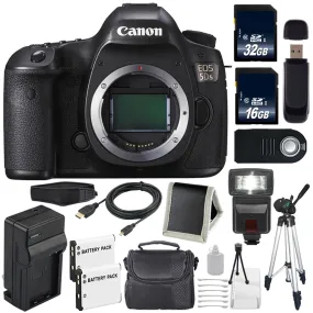 Canon EOS 5DS DSLR Camera (International Model) 0581C002   LP-E6 Battery   32GB Card   16GB Card Ultimate Bundle