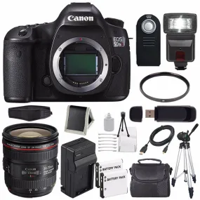 Canon EOS 5DS R DSLR Camera (International Model) 0582C002   Canon EF 24-70mm f/4L is USM Lens   LP-E6 Battery Bundle