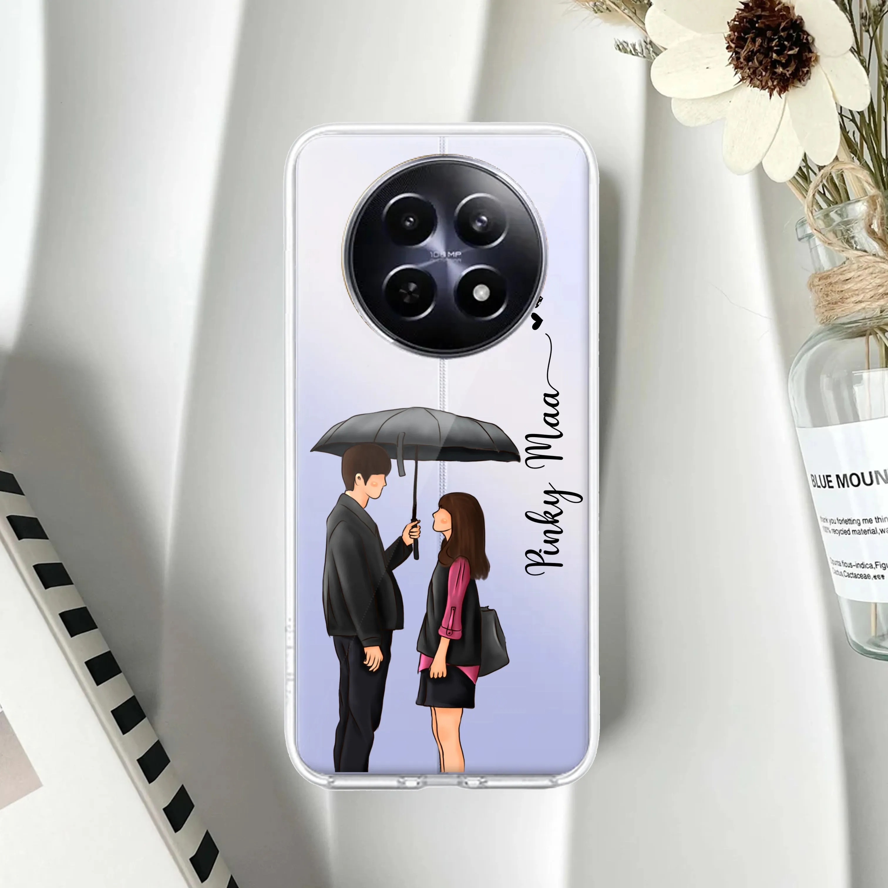 Caring Couple Customize Transparent Silicon Case For Realme/Narzo