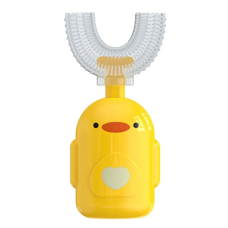 Cartoon Little Yellow Duck U-shaped Manual Toothbrush Boxed Children