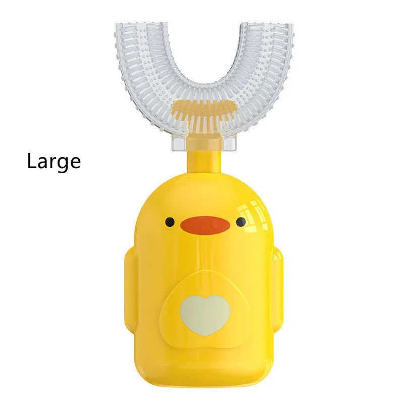 Cartoon Little Yellow Duck U-shaped Manual Toothbrush Boxed Children