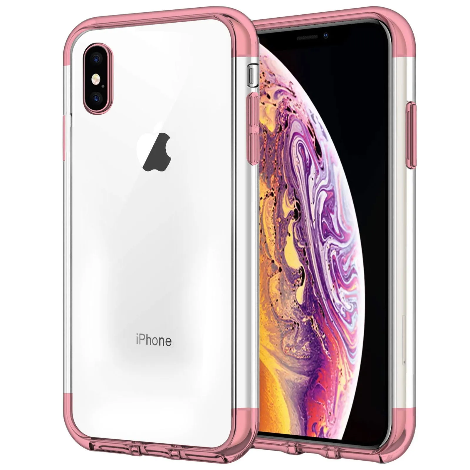 Case for iPhone XS Shock Proof Soft TPU Silicone Phone Clear Slim Cover