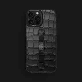 Center Handle Edition Black For iPhone 16 Pro Max In Alligator