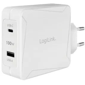 Charger Logilink 2-Port Usb-A/Usb-C 100 W White