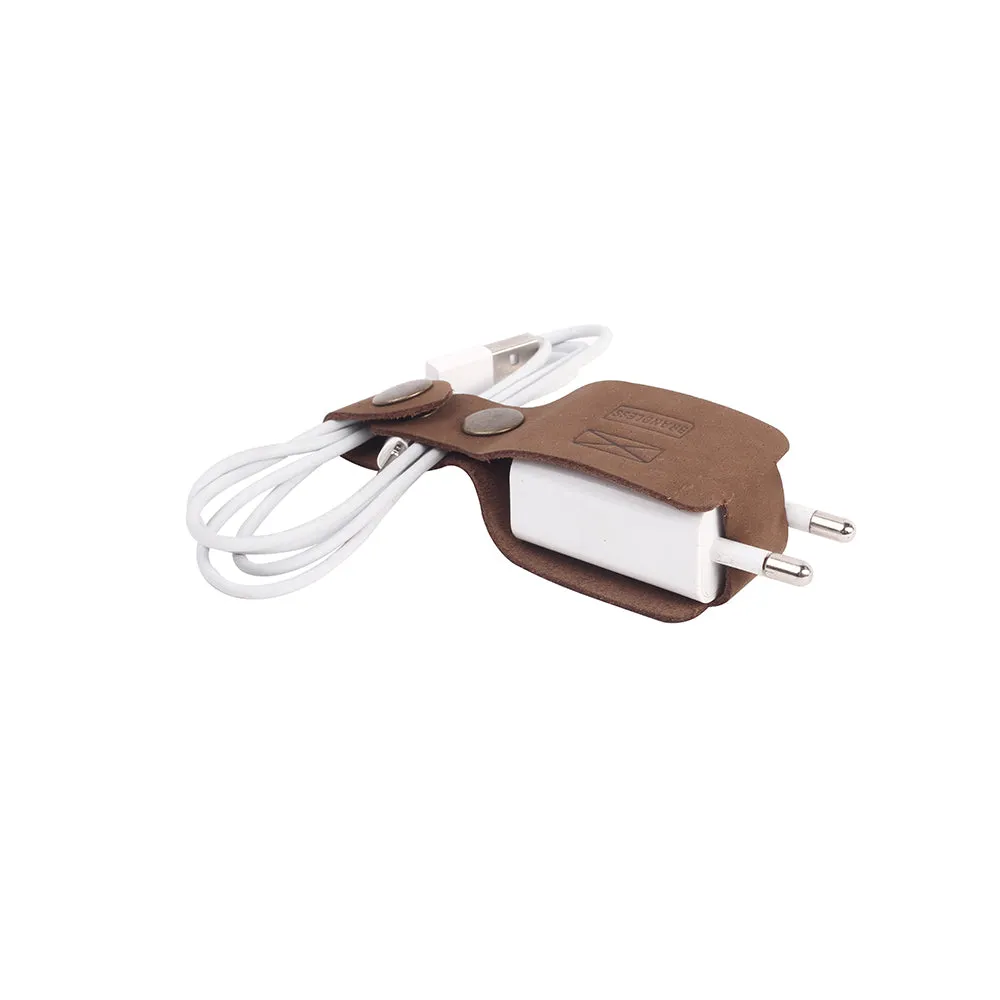 Charger Wrap - Brown Leather