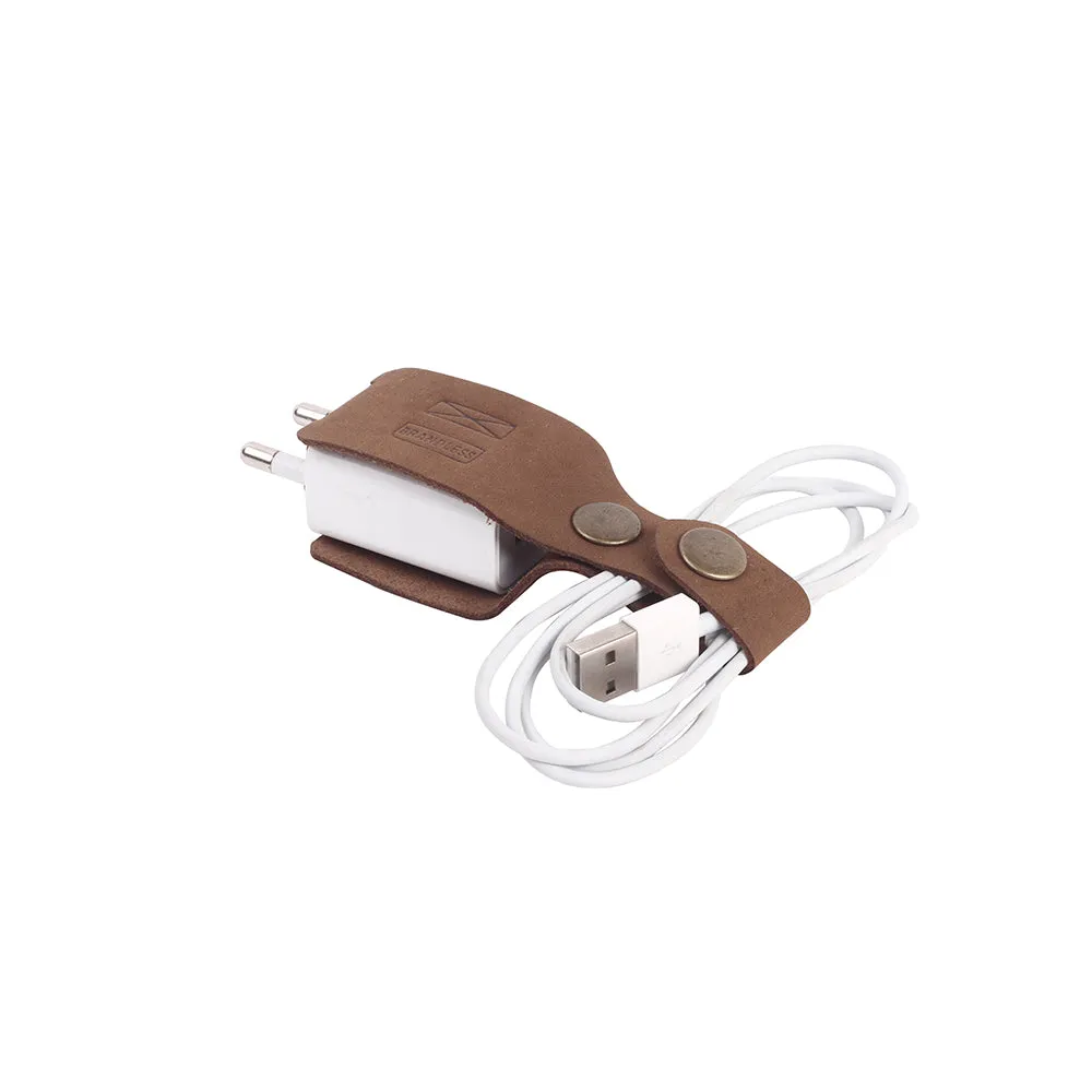 Charger Wrap - Brown Leather