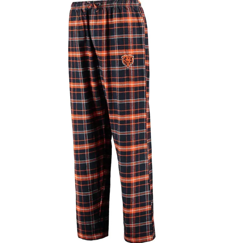 Chicago Bears Men's Navy/Orange Ledger Flannel Pajama Pants