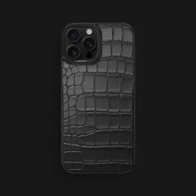 Classic Case Edition Black For iPhone 16 Pro Max In Alligator