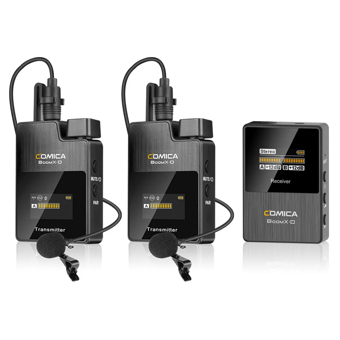 Comica BoomX-D 2.4G Digital Wireless Microphone System for Mirrorless/DSLR Cameras D1/D2