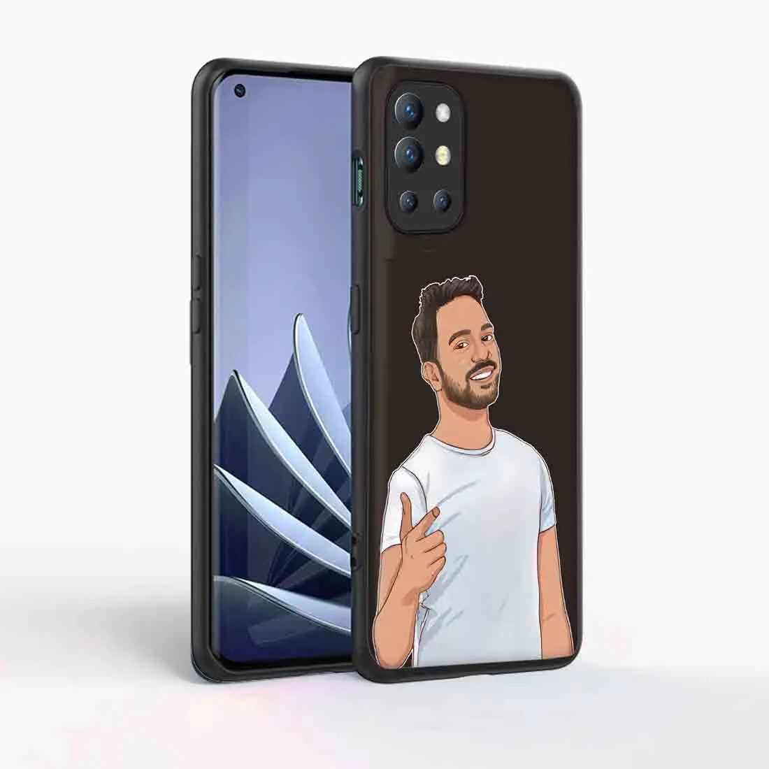 Custom Oneplus 9R Mobile Cover with Photo Design Mobile Cases - Cartoonify From Photo