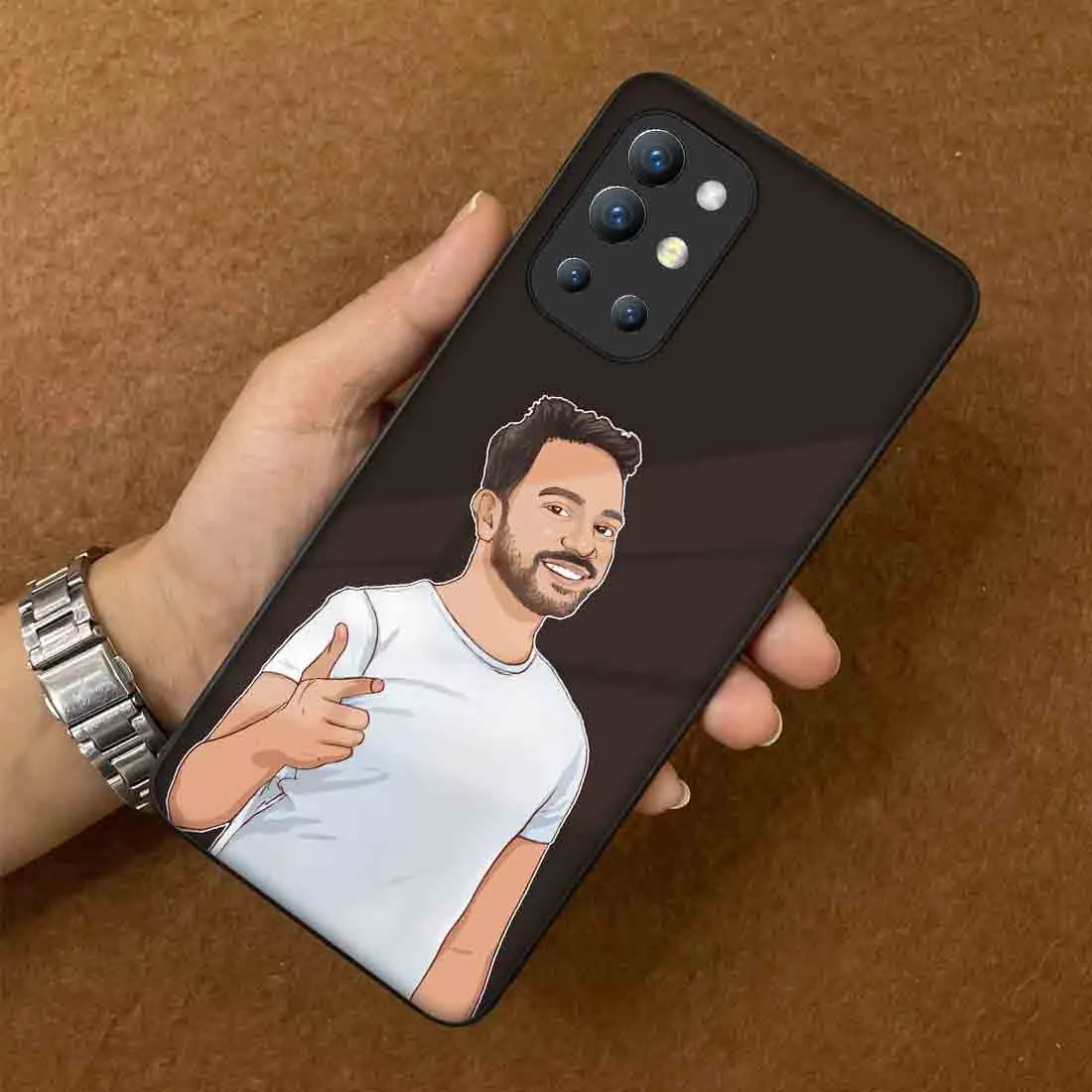 Custom Oneplus 9R Mobile Cover with Photo Design Mobile Cases - Cartoonify From Photo