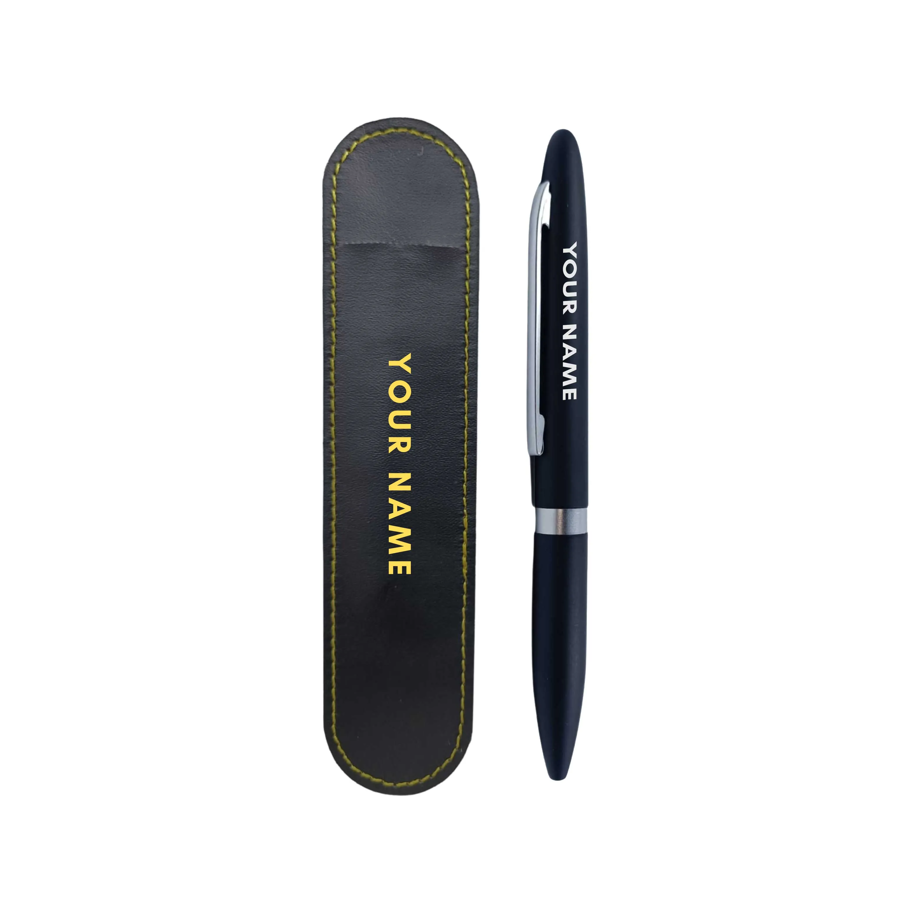 Custom Printed Pens Engraved Gift for Boss Office Colleagues (Black) - Add Name