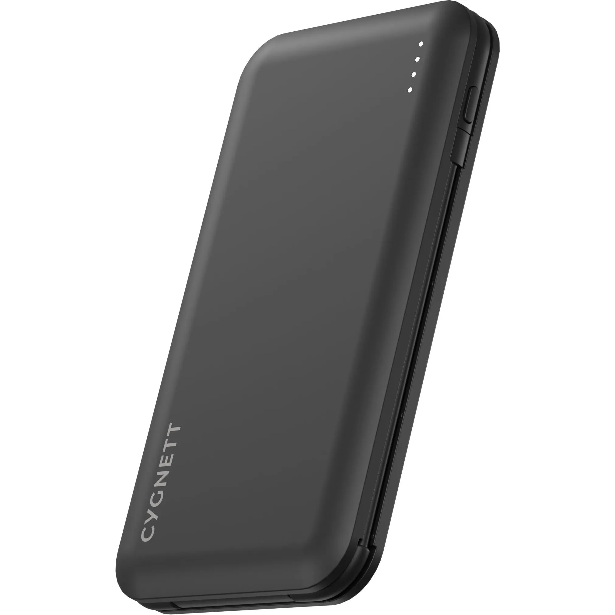 Cygnett ChargeUp Pocket 10K Power Bank with Dual Intergrated Charging Cables (Black)