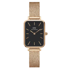 Daniel Wellington Ladies Rose Gold Quadro Watch DW00100432