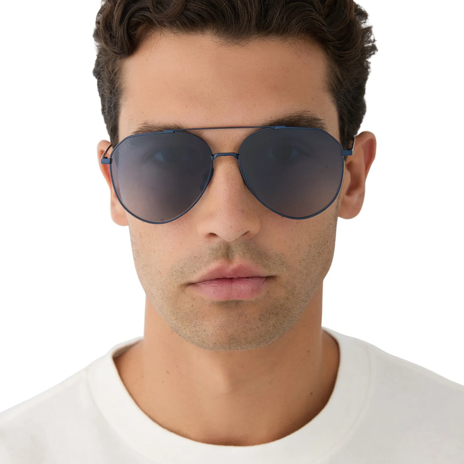 DASH - DEEP NAVY METAL   AEGEAN BLUE FLASH SUNGLASSES