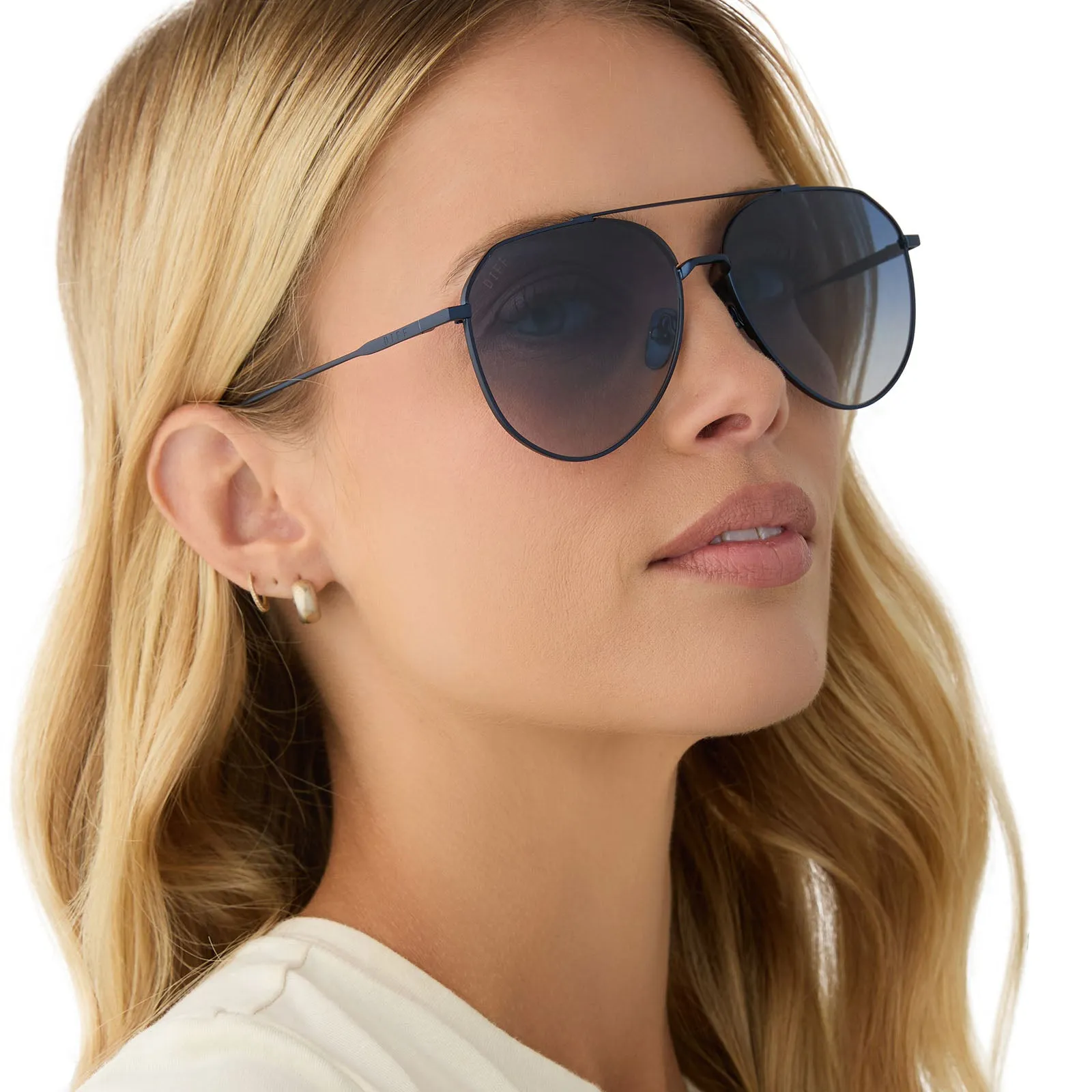 DASH - DEEP NAVY METAL   AEGEAN BLUE FLASH SUNGLASSES