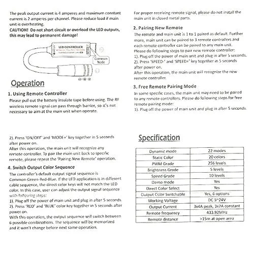 DC5-24V 12A RGB LED Dimmer Controller with Mini RF Wirelless 17keys Remote Controller for SMD5050 3528 RGB LED Strip Lights