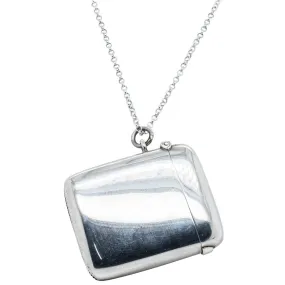 Deja Vu Sterling Silver Vesta Case Necklace