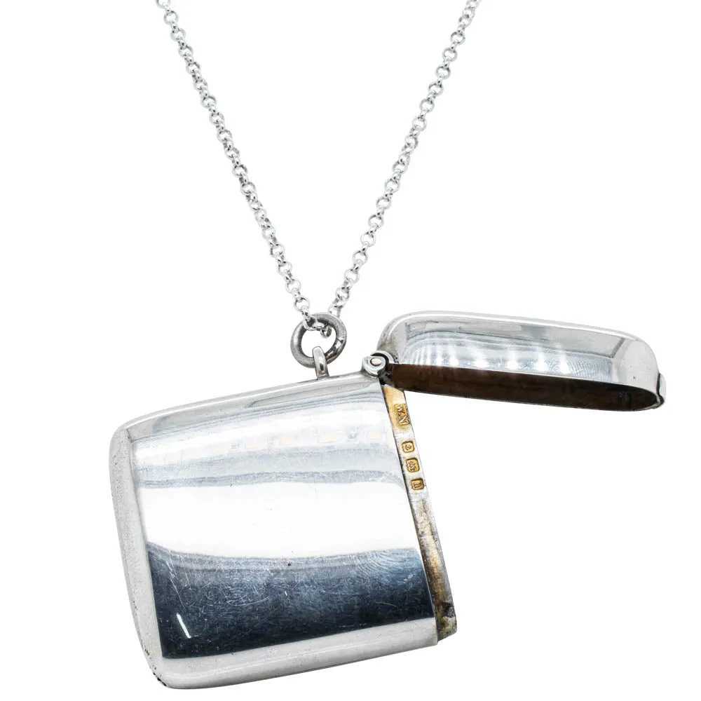 Deja Vu Sterling Silver Vesta Case Necklace