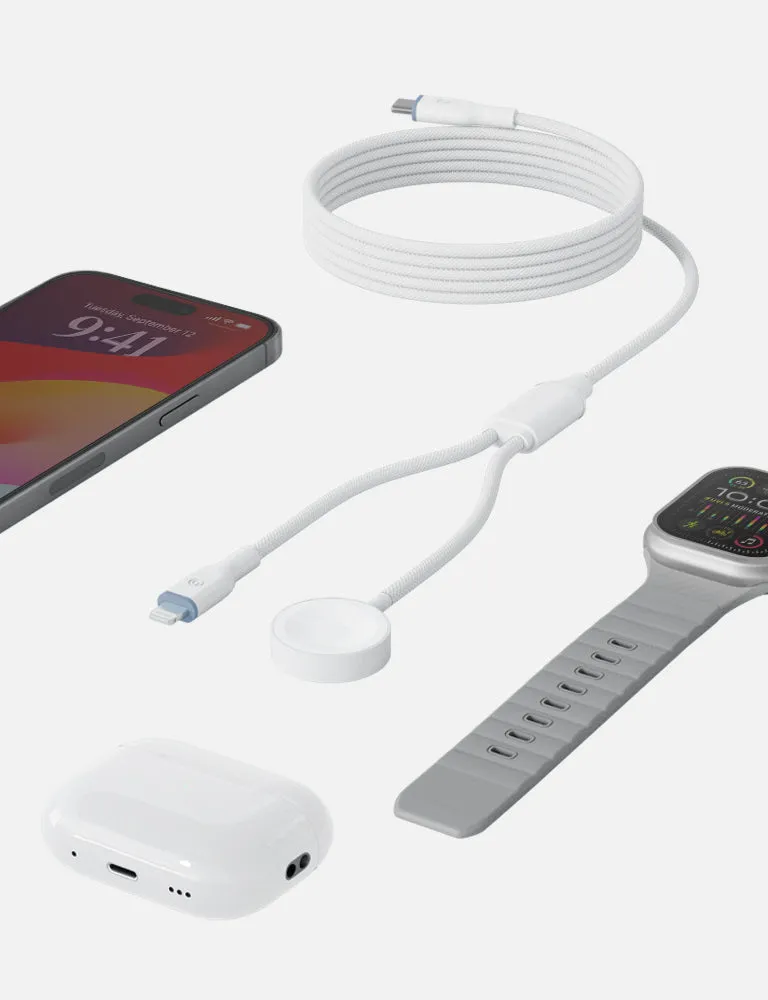 Deuce 2-in-1 USB-C to lightning with Integrated Watch Charger