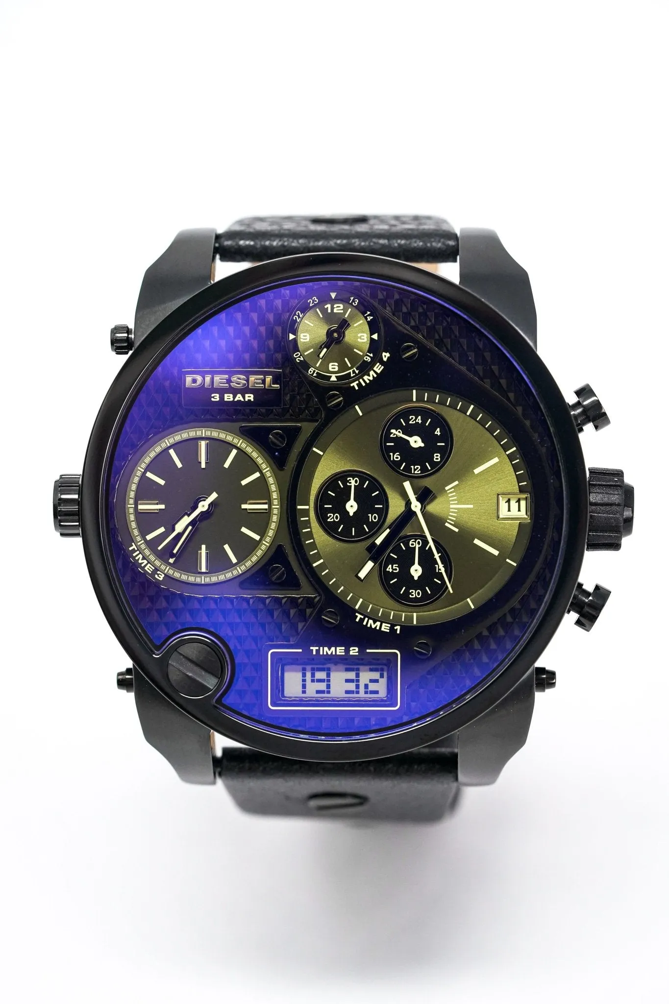 Diesel Men's Chronograph Watch Big Daddy Blue Black DZ7127