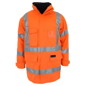 Dnc Workwear Hi-vis “h” Pattern Bio-motion Tape 6-in-1 Jacket - 3963