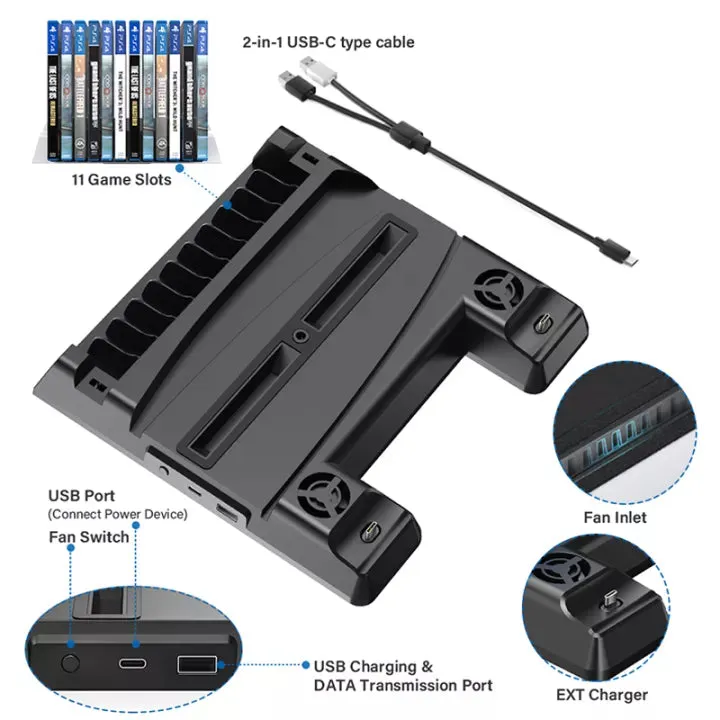 DOBE MULTIFUNCTIONAL COOLING STAND FOR PS5