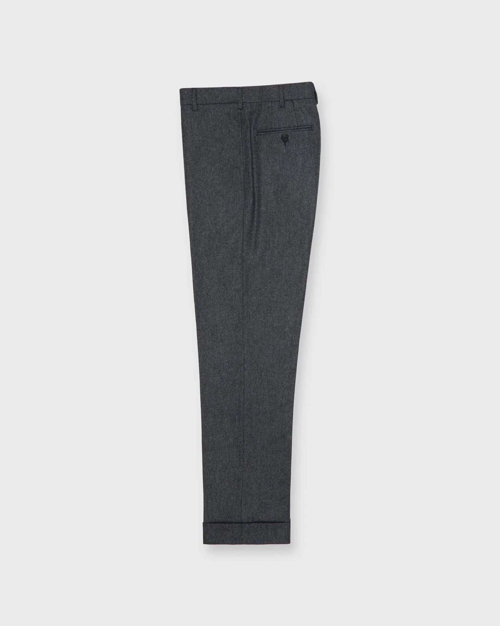 Dress Trouser in Mid-Grey Flannel