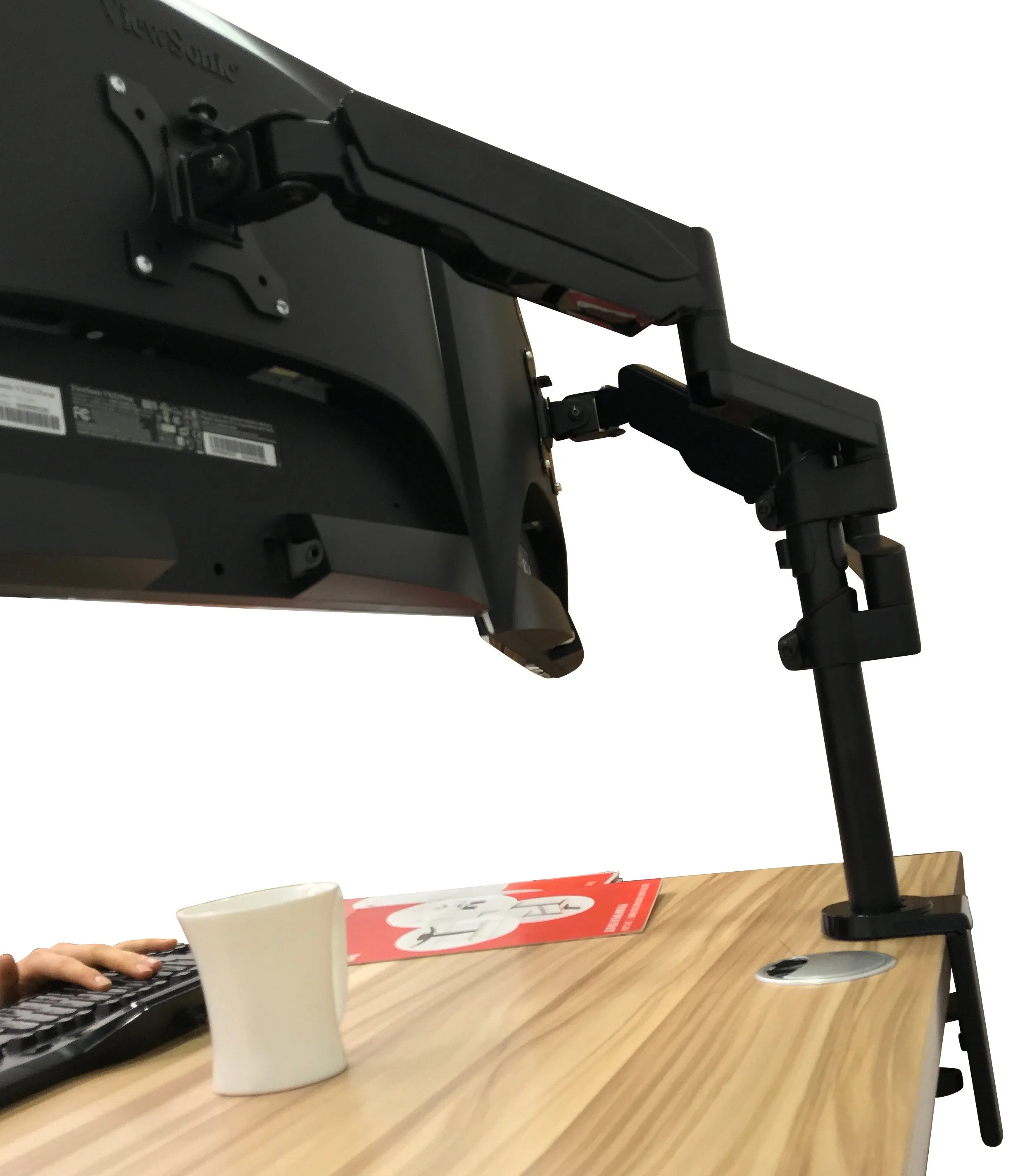 Dual Gas Spring Enabled Monitor Stand / Arm 2MS-GB (Black colour)