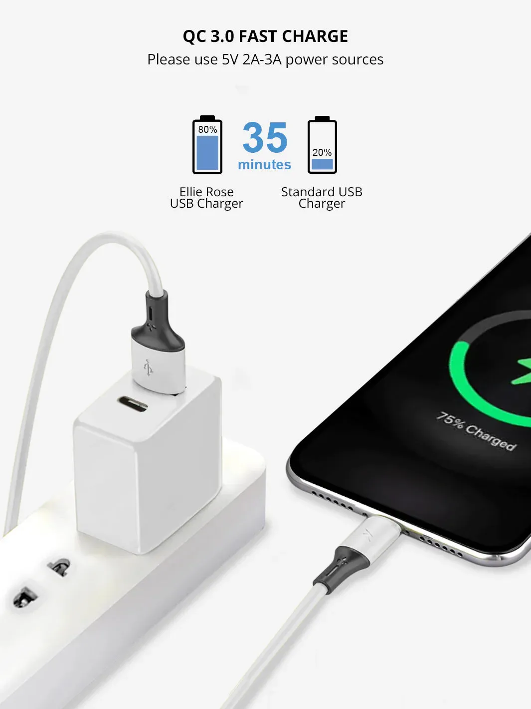 Dual Port USB-C and USB-A Wall Charger