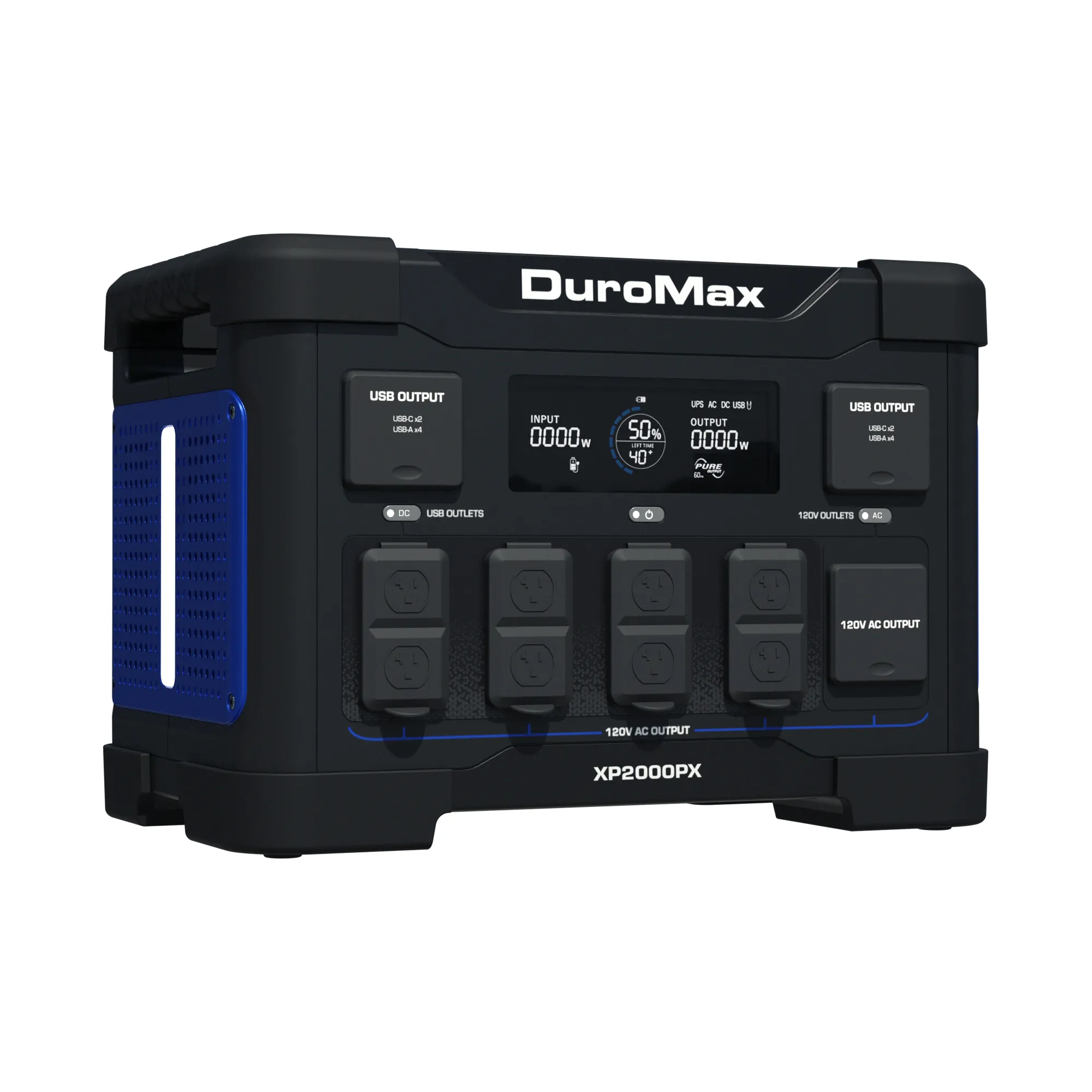 DuroMax XP2000PX 2000 Watt 1843 Wh LiFePO4 Portable Battery Backup Power Station