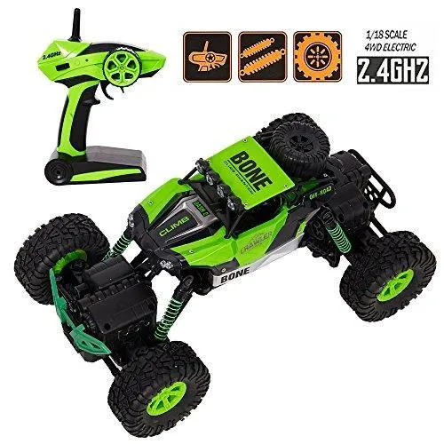 Electric RC Car 1:16 Remote Control Vehicle 2.4Ghz Off-Road Rock Crawler All Terrain Double-turn Waterproof Truck for Kids