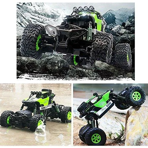 Electric RC Car 1:16 Remote Control Vehicle 2.4Ghz Off-Road Rock Crawler All Terrain Double-turn Waterproof Truck for Kids