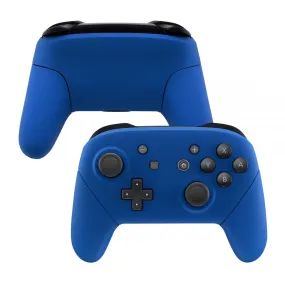 eXtremeRate Blue Faceplate Backplate Handles for Nintendo Switch Pro Controller, Soft Touch DIY Replacement Grip Housing Shell Cover for Nintendo Switch Pro - Controller NOT Included - FRP304